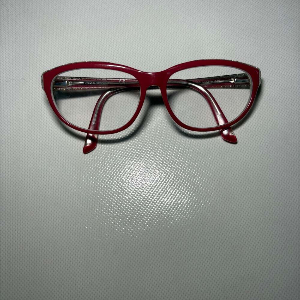 Swarovski Flavia SW 5135 068 Red Crystal Cat Eye Eyeglasses Frame only 54-14-140